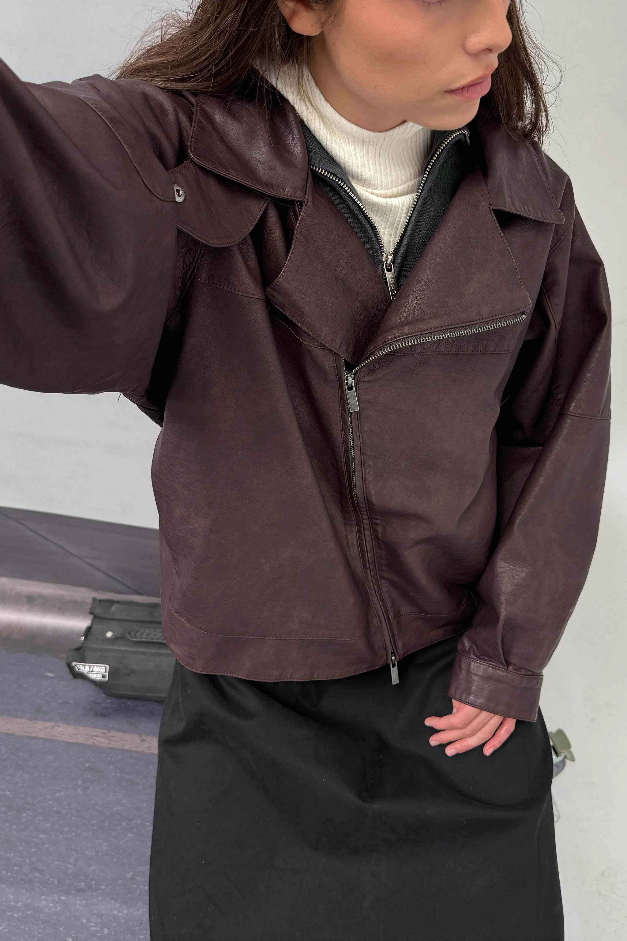 CHOCO "WINDY" PU LEATHER JACKET - Image 12